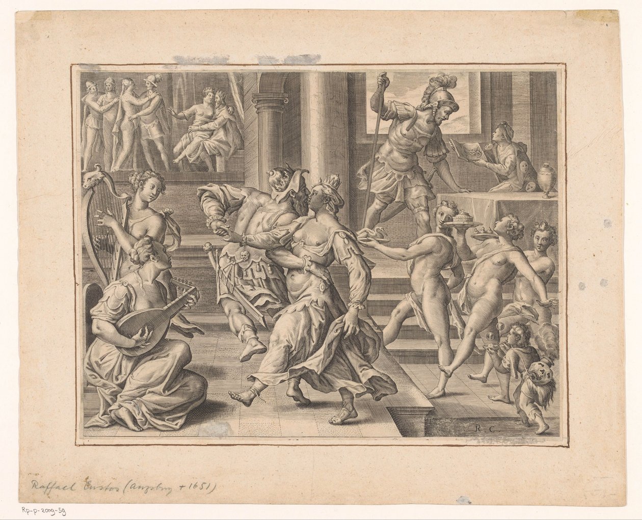 Festive Company by Raphael Custos (attributed to)