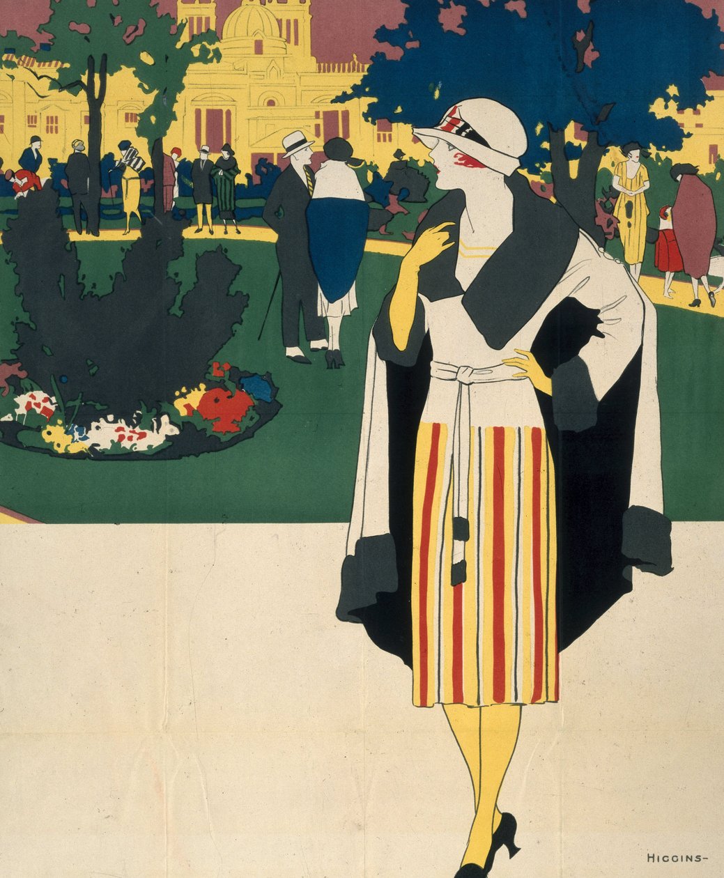 Cropped version of Harrogate, LNER poster by Reginald Edward Higgins