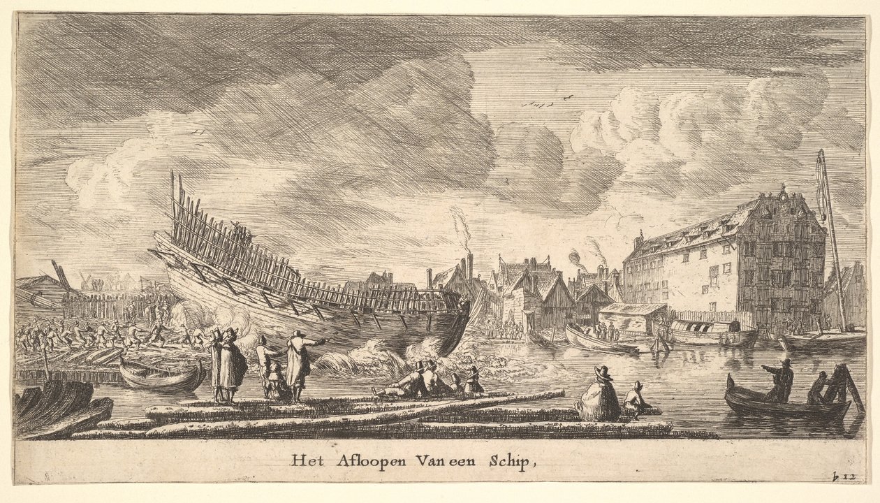 The Launch of a Ship by Reinier Zeeman