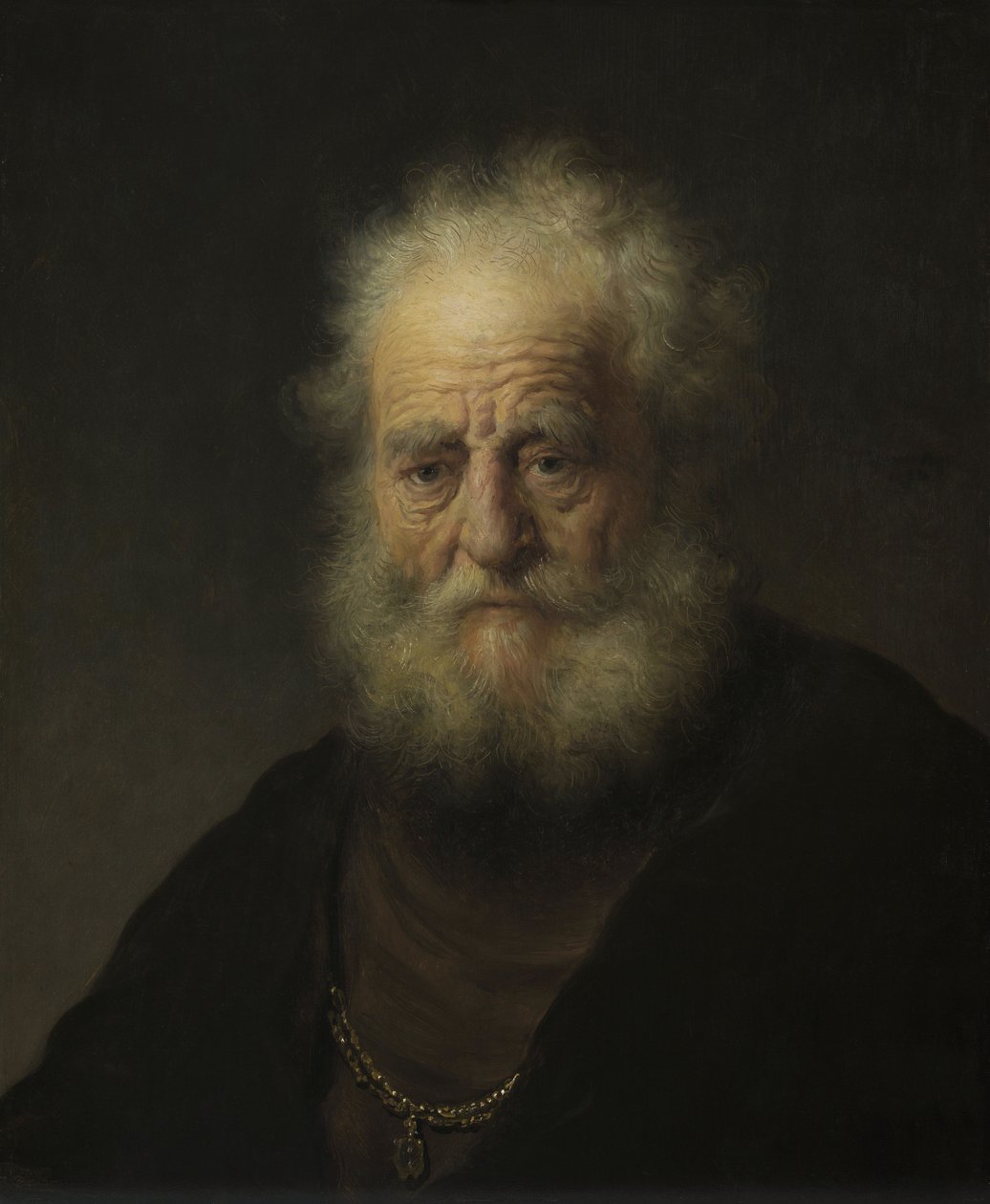 Study of an Old Man with a Gold Chain by Rembrandt van Rijn