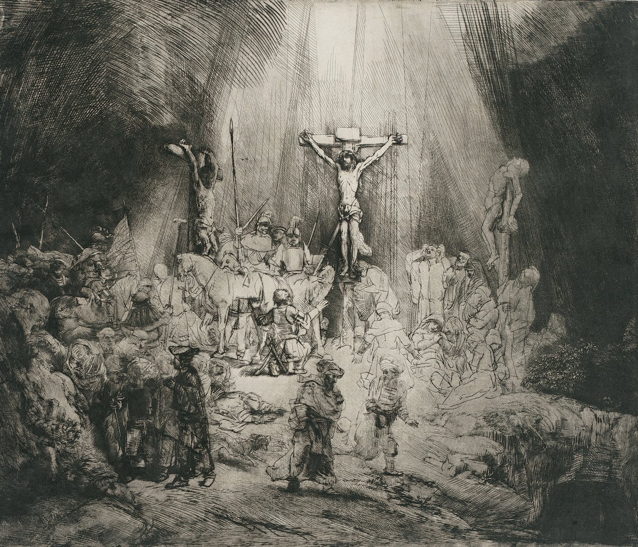 Christ Crucified Between the Two Thieves (The Three Crosses) by Rembrandt van Rijn