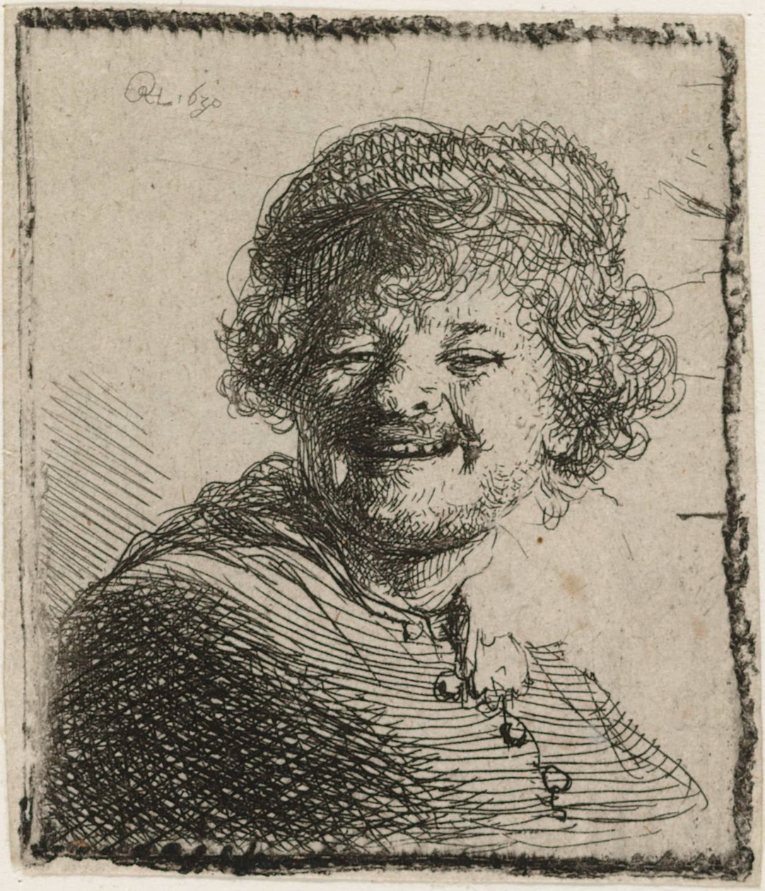 Self-portrait in a Cap by Rembrandt van Rijn