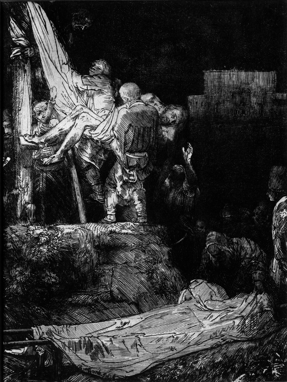 The Descent from the Cross with a Torch, 1654 by Rembrandt van Rijn