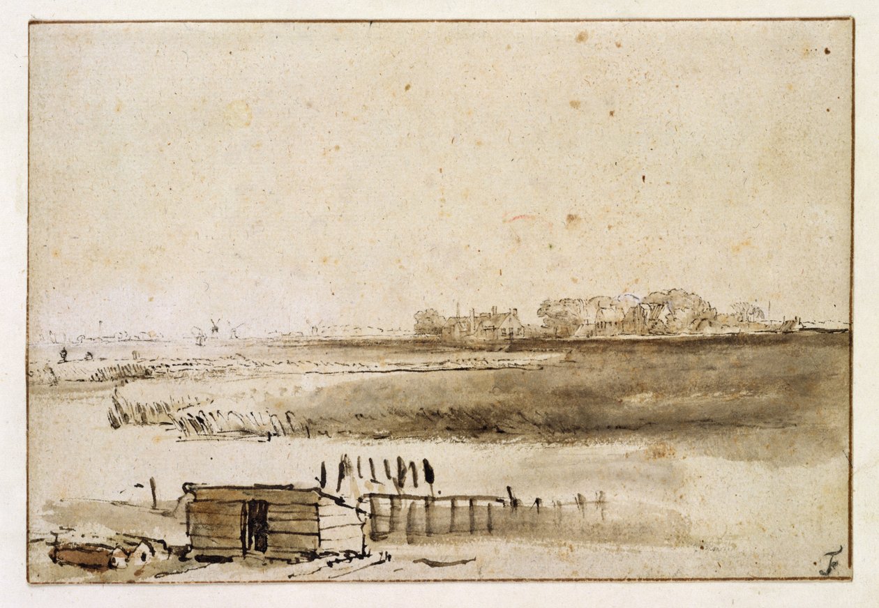 View of Houtewaal by Rembrandt van Rijn