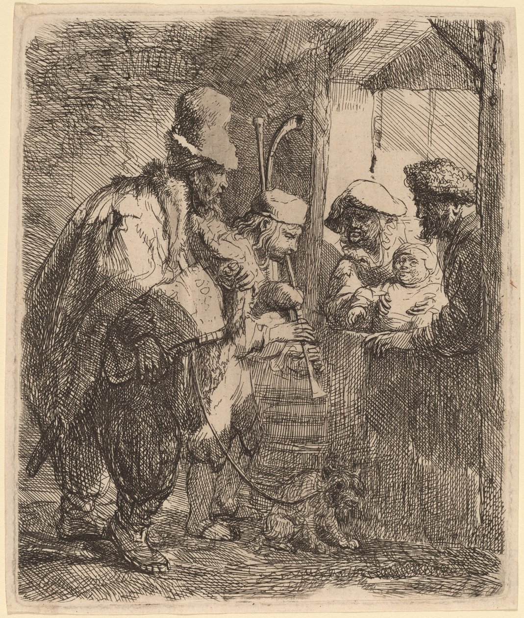 The Strolling Musicians by Rembrandt van Rijn