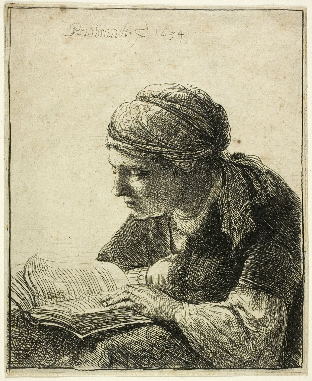 Woman Reading by Rembrandt van Rijn