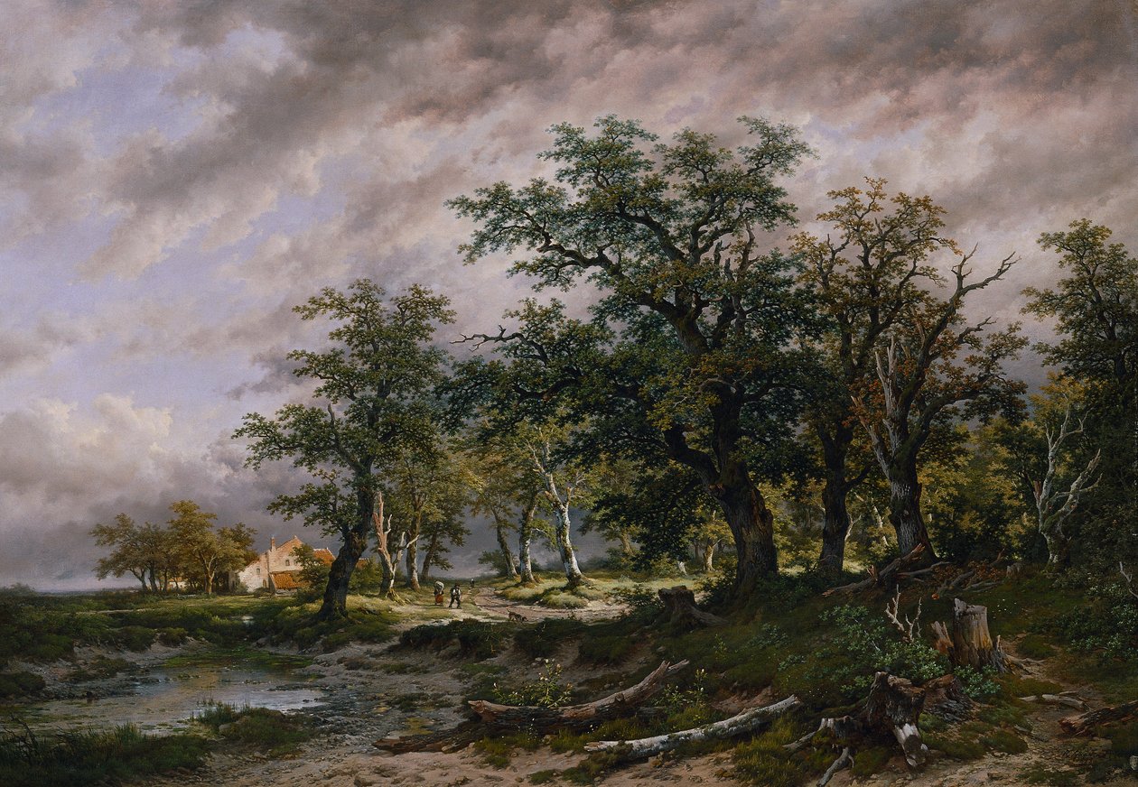 Large Dutch Landscape by Remigius Adrianus van Haanen