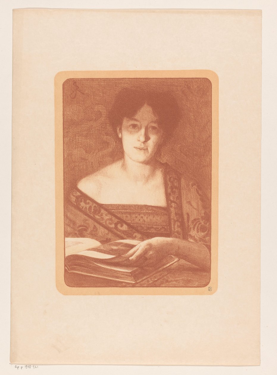 Woman Leafing Through a Book by René Janssens