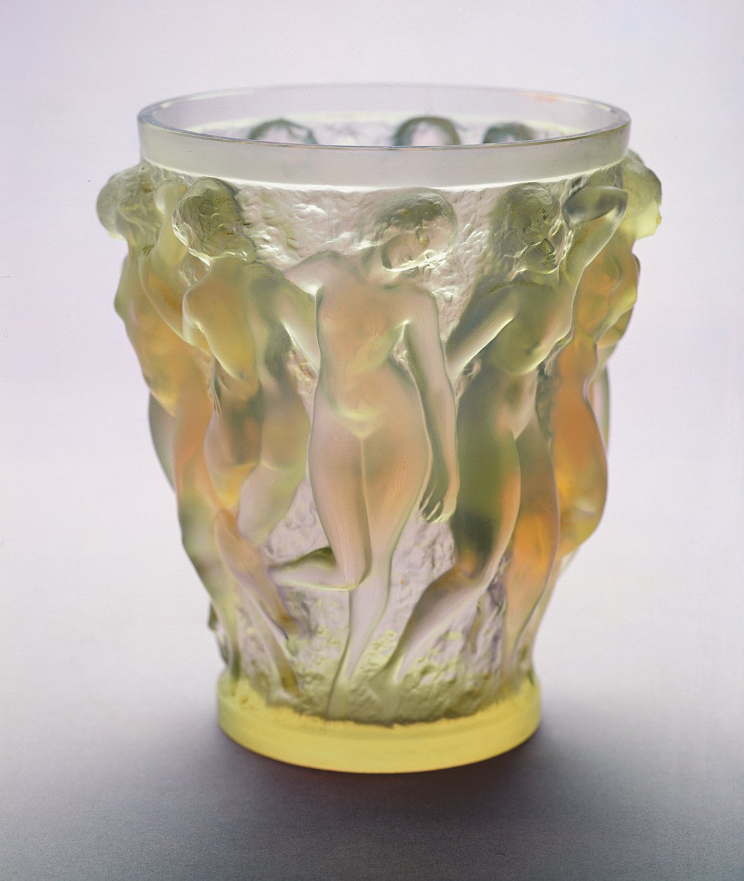 Bacchantes, an opalescent vase with a frieze of dancing females by Rene Jules Lalique