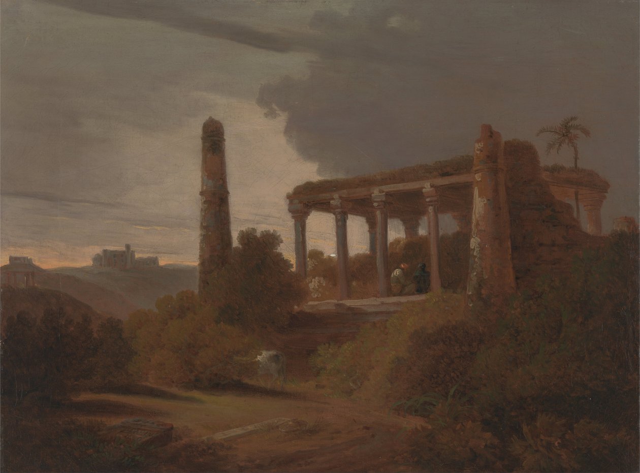Indian Landscape with Temple Ruins by Rev. Edward Thomas Daniell