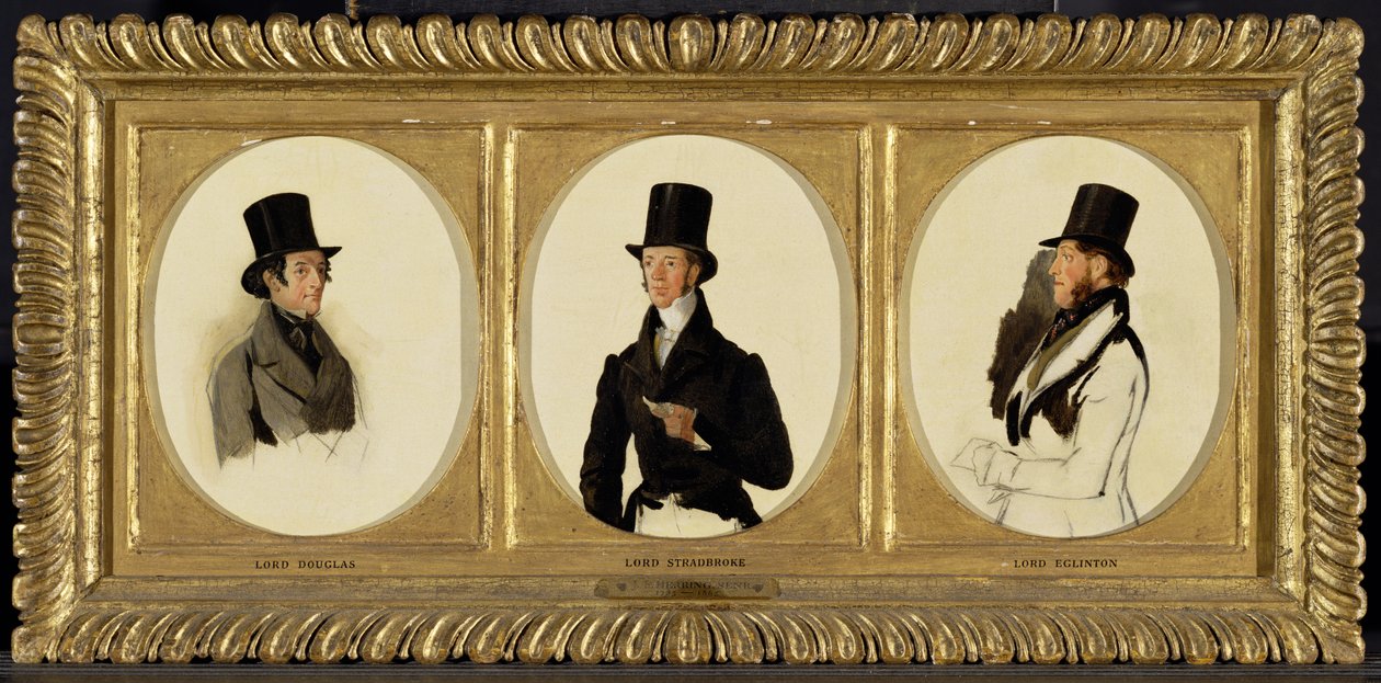 Studies for the Portraits of Lord Eglinton, Lord Douglas and Lord Stradbroke in 