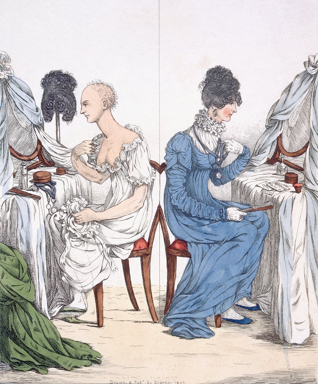 A fashionable lady, pub. 1807 by Richard Dighton