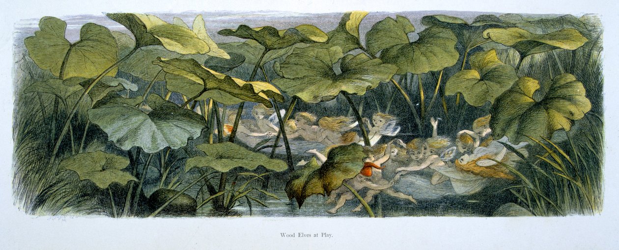 Wood Elves at Play, illustration from 