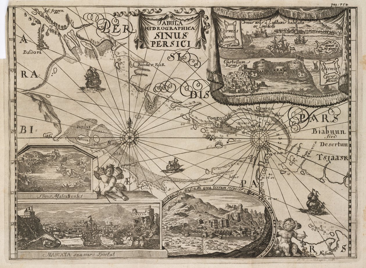 Hydrographic Map of the Persian Gulf by John Pardon