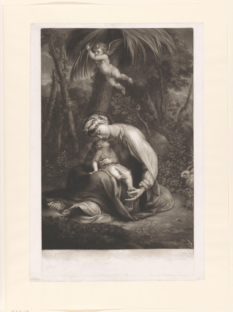 Madonna with Child Under a Palm Tree by Richard Earlom