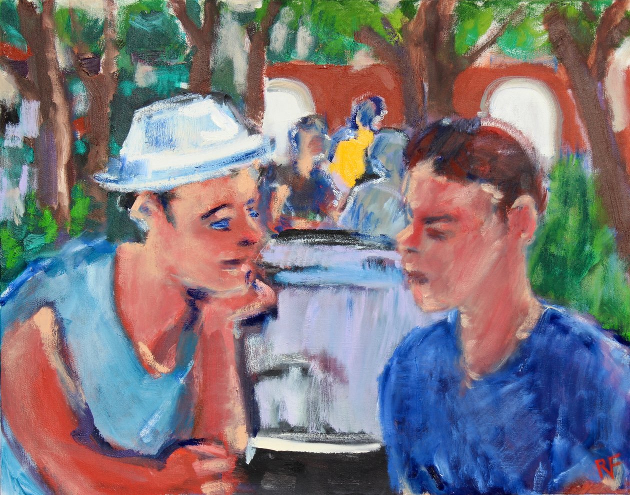 Conversation in the Park by Richard Fox