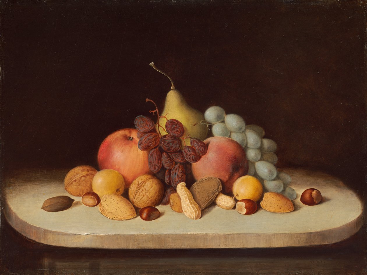 Still Life with Fruit and Nuts by Robert Scott Duncanson