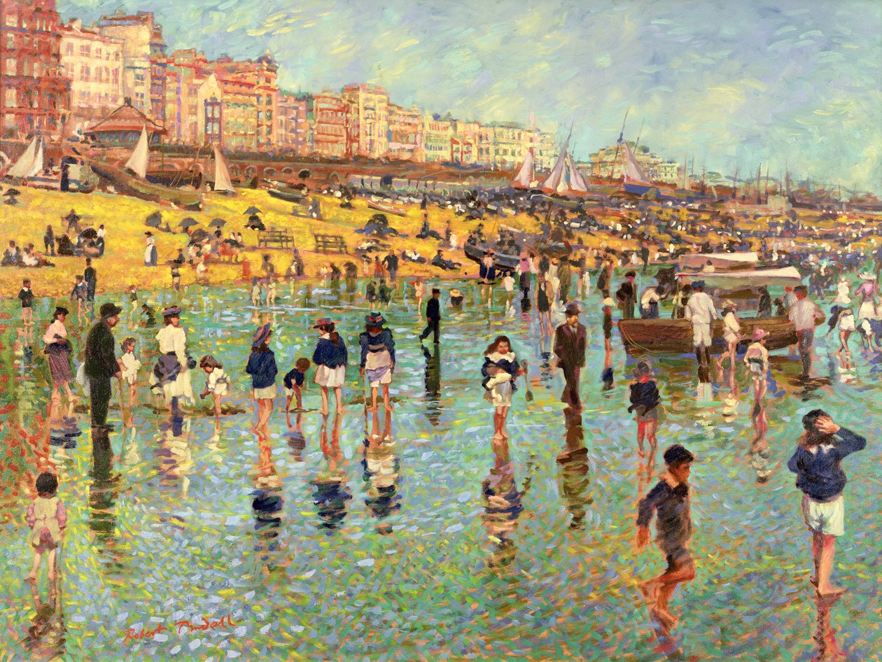 Passing Time on Brighton Beach by Robert Tyndall