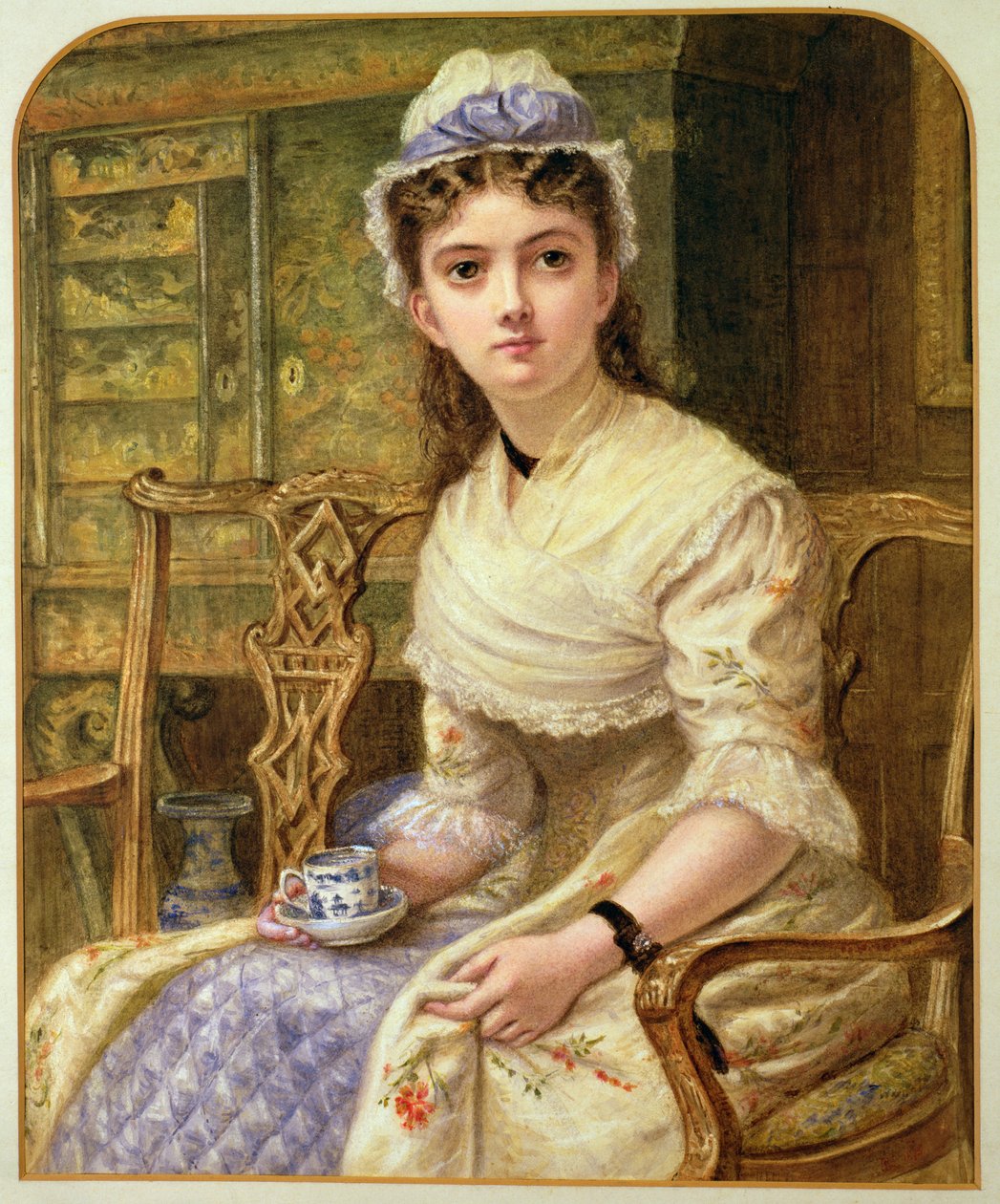 A Woman Taking Tea, 1895 by Robert W. Little