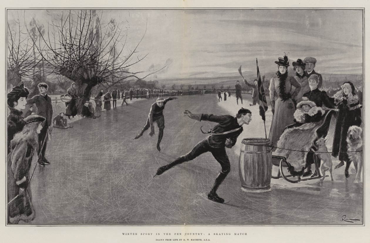 Winter Sport in the Fen Country, a Skating Match by Robert Walker Macbeth