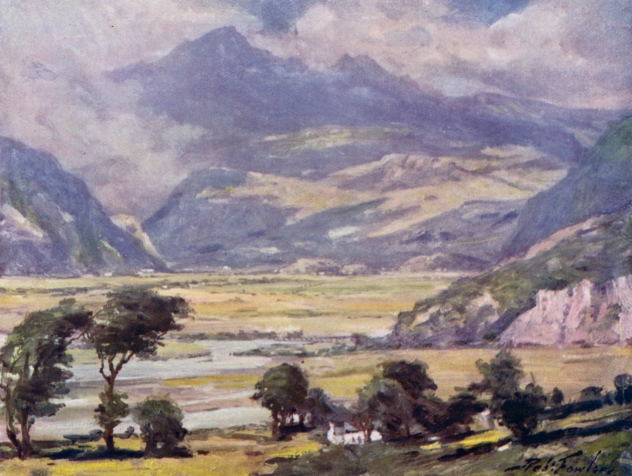 Snowdon from Traeth Mawr by Robert (after) Fowler