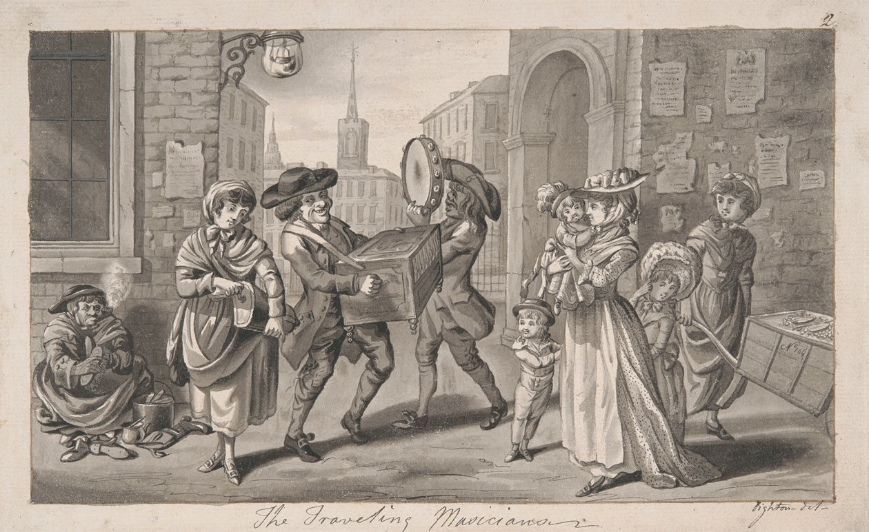 The Travelling Musicians by Robert Dighton