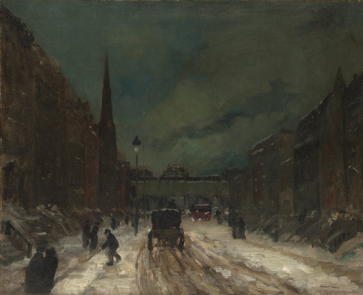 Street Scene with Snow (57th Street, NYC) by Robert Henri