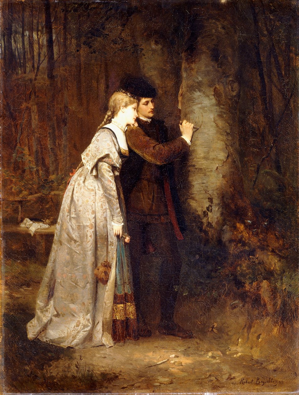 Lovers in a Sylvan Wood by Robert Julius Beyschlag