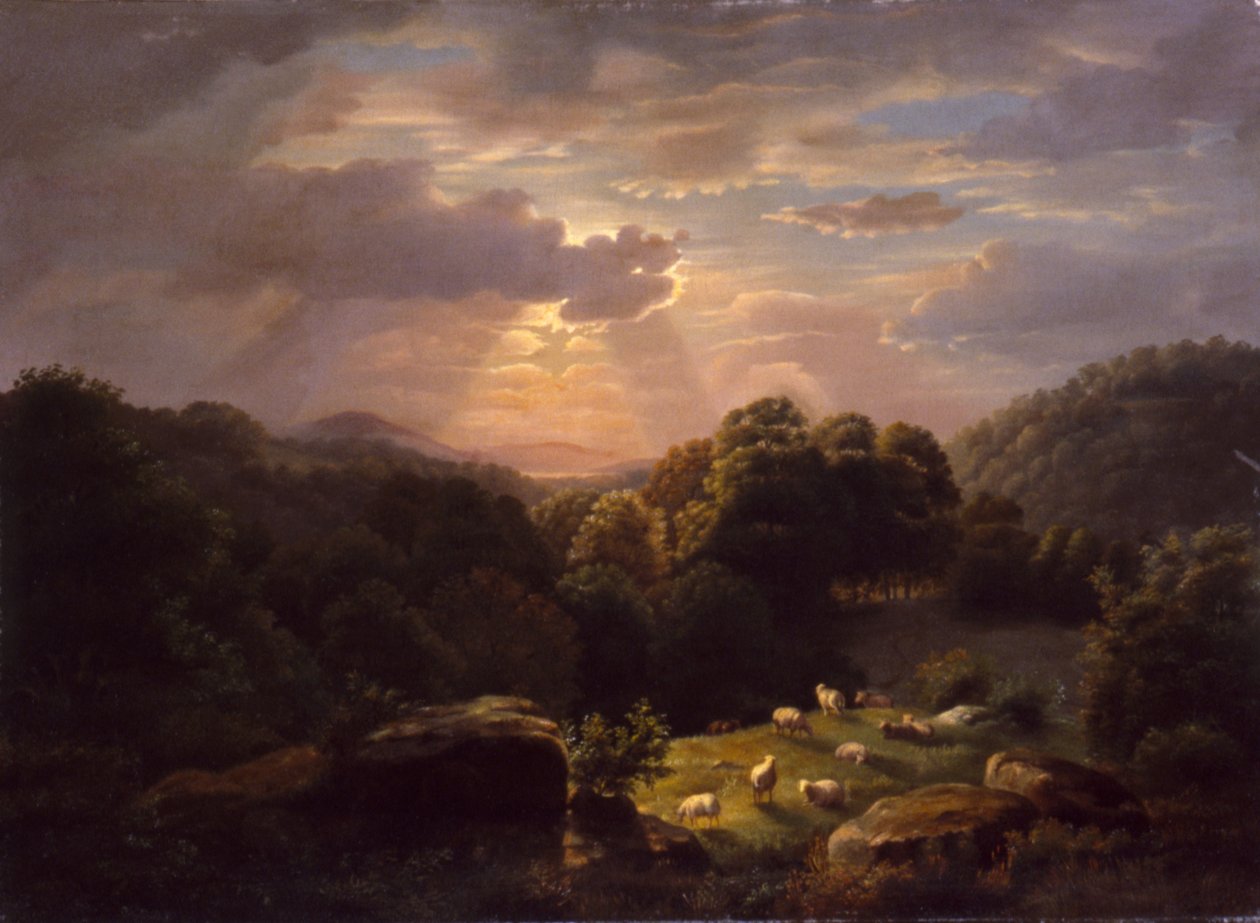 Landscape with Sheep by Robert Seldon Duncanson