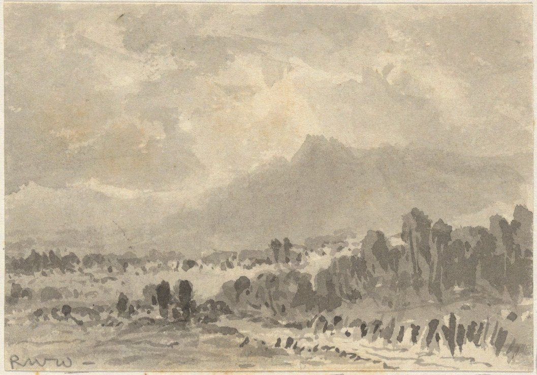 Landscape - Rocks and Mountains by Robert Walter Weir
