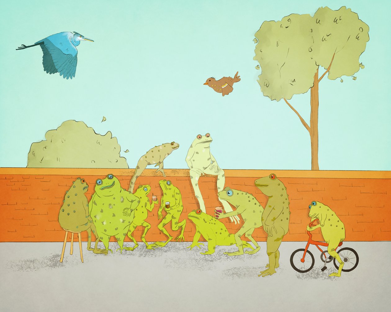 Toads Block Party by Roberta Murray