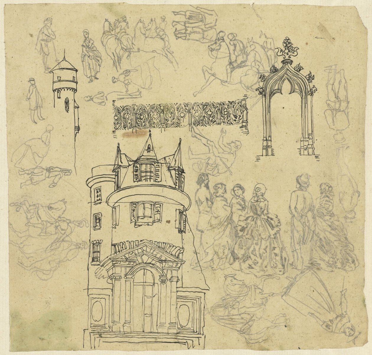 Architecture and Figures by Rodolphe Bresdin