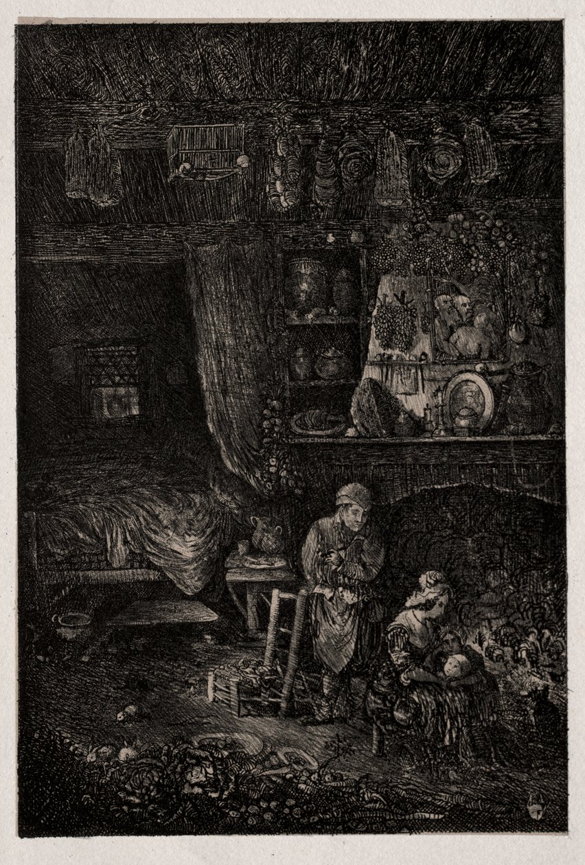Flemish Interior by Rodolphe Bresdin