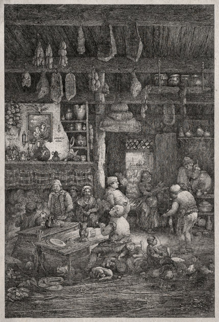 Moldavian Interior, 1856 by Rodolphe Bresdin