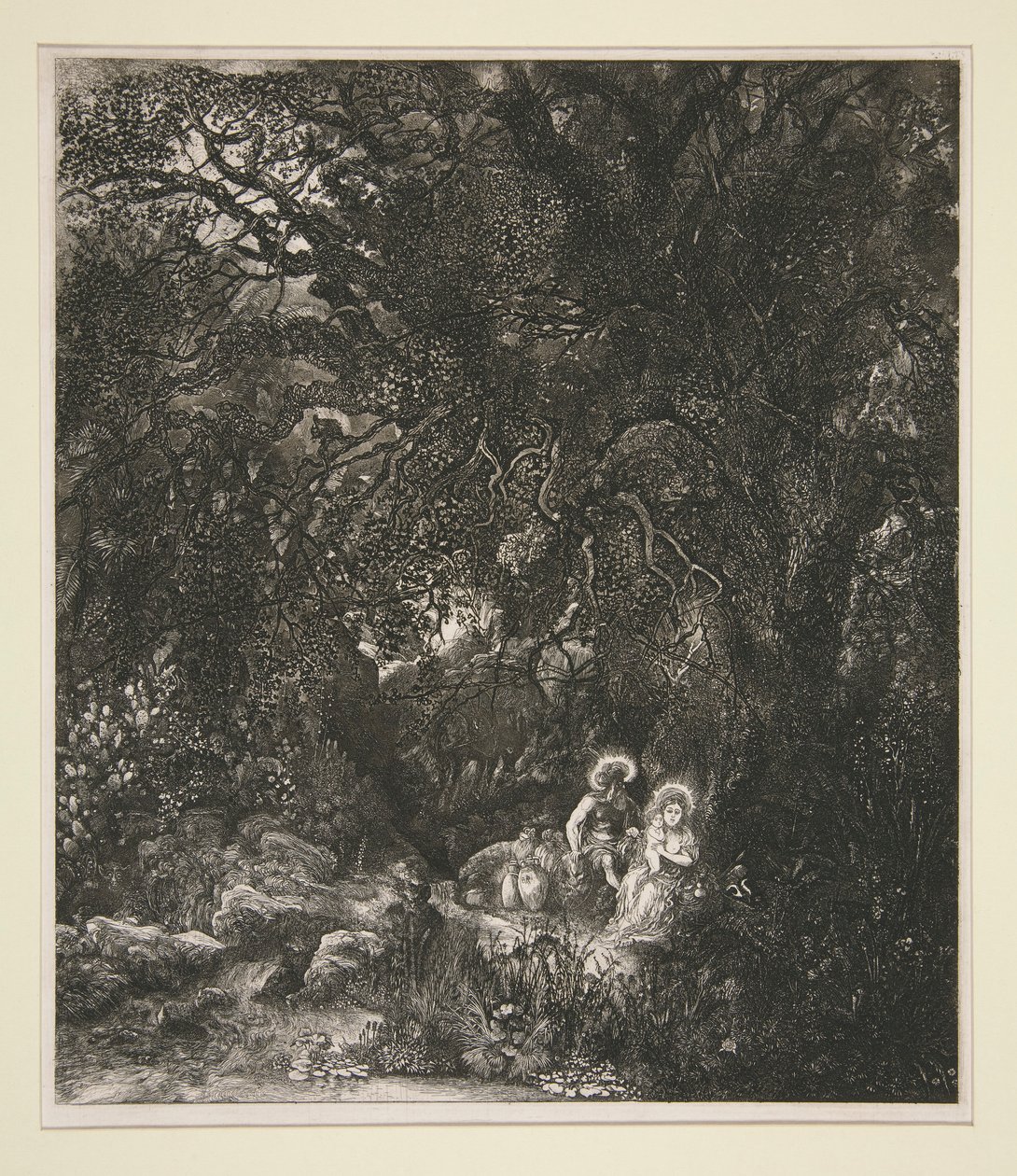 Rest on the Flight into Egypt by Rodolphe Bresdin