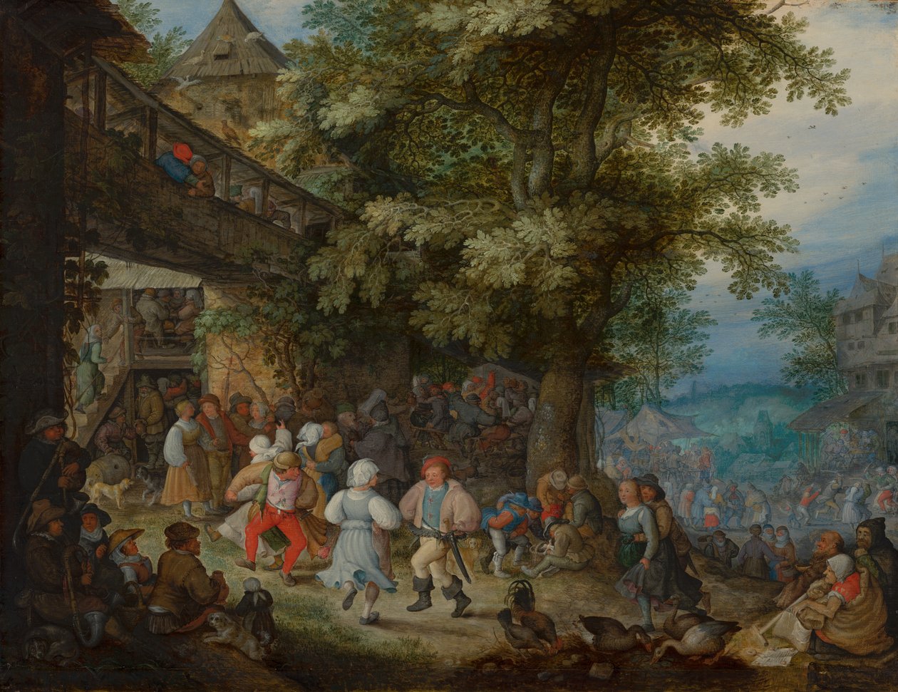 Peasants Dancing Outside a Bohemian Inn by Roelant Savery