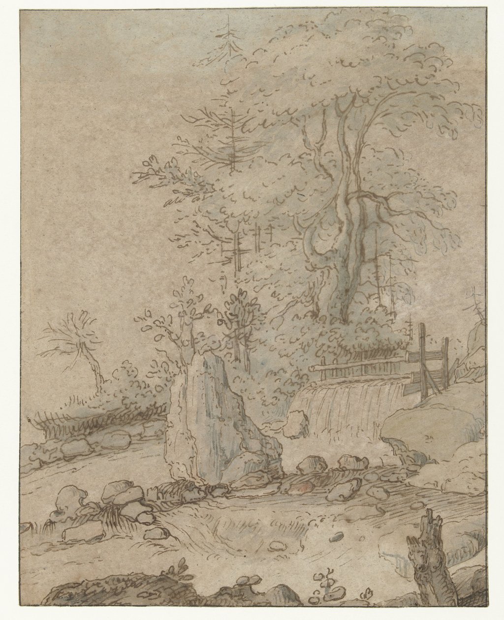 Rocky Landscape with Waterfall by Roelant Savery