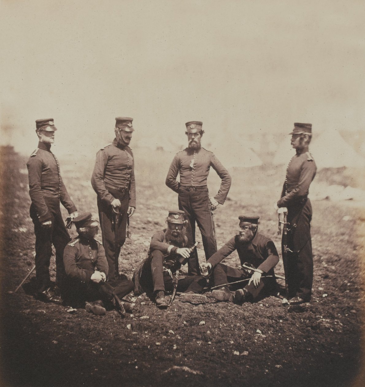 Officers of the 68th (Durham) Regiment of Foot (Light Infantry) by Roger Fenton