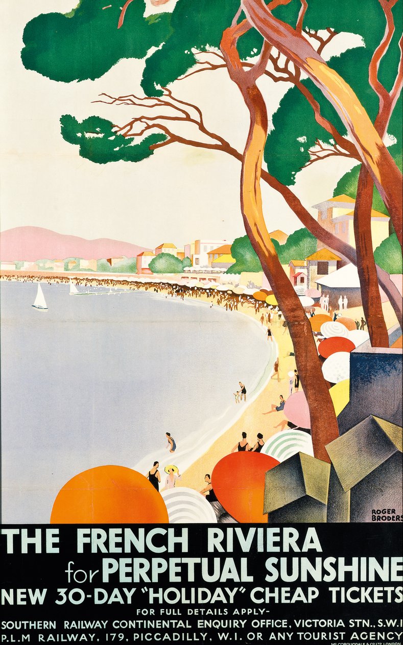 The French Riviera for Perpetual Sunshine by Roger Broders