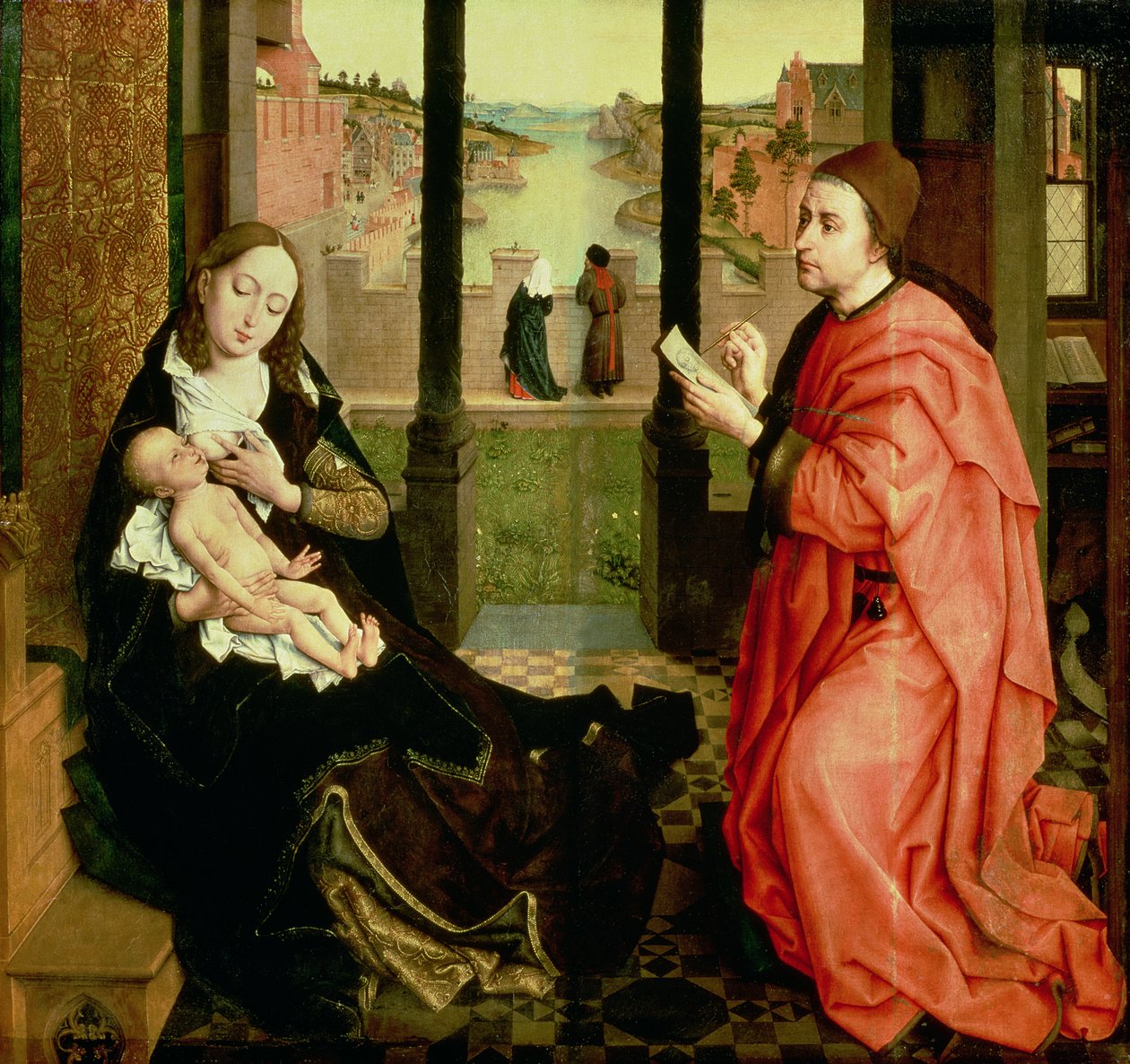 St. Luke Drawing a Portrait of the Virgin by Rogier van der Weyden