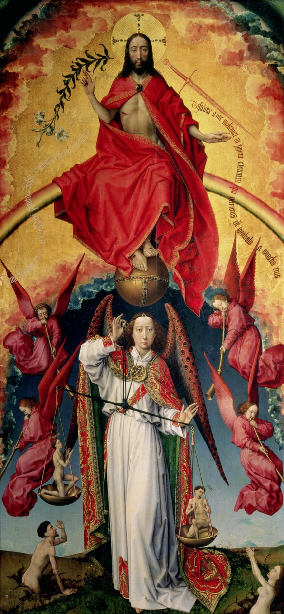St. Michael Weighing the Souls, from the Last Judgement, c.1445-50 by Rogier van der Weyden