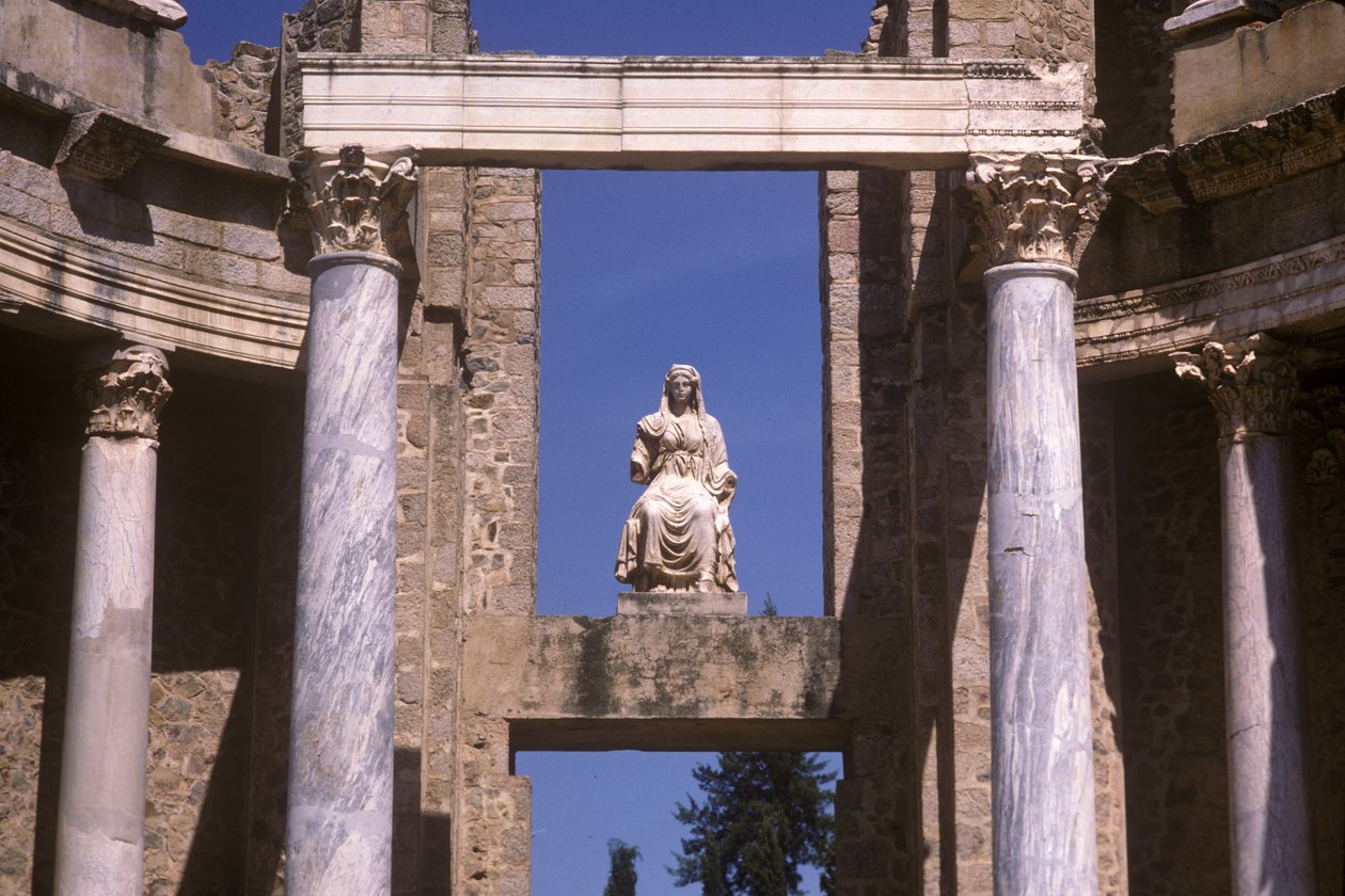 A Statue on a Lintel by Roman