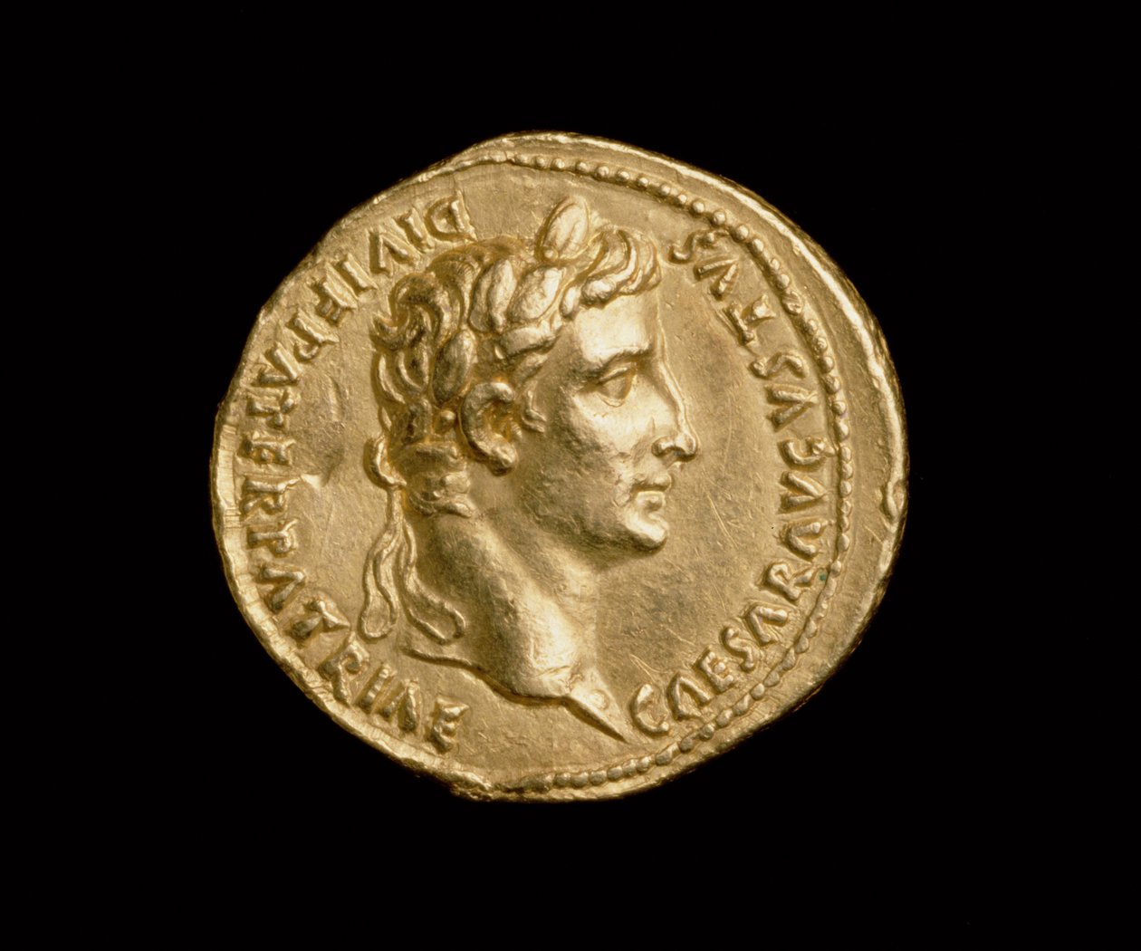 Aureus of Emperor Augustus (obverse) by Roman