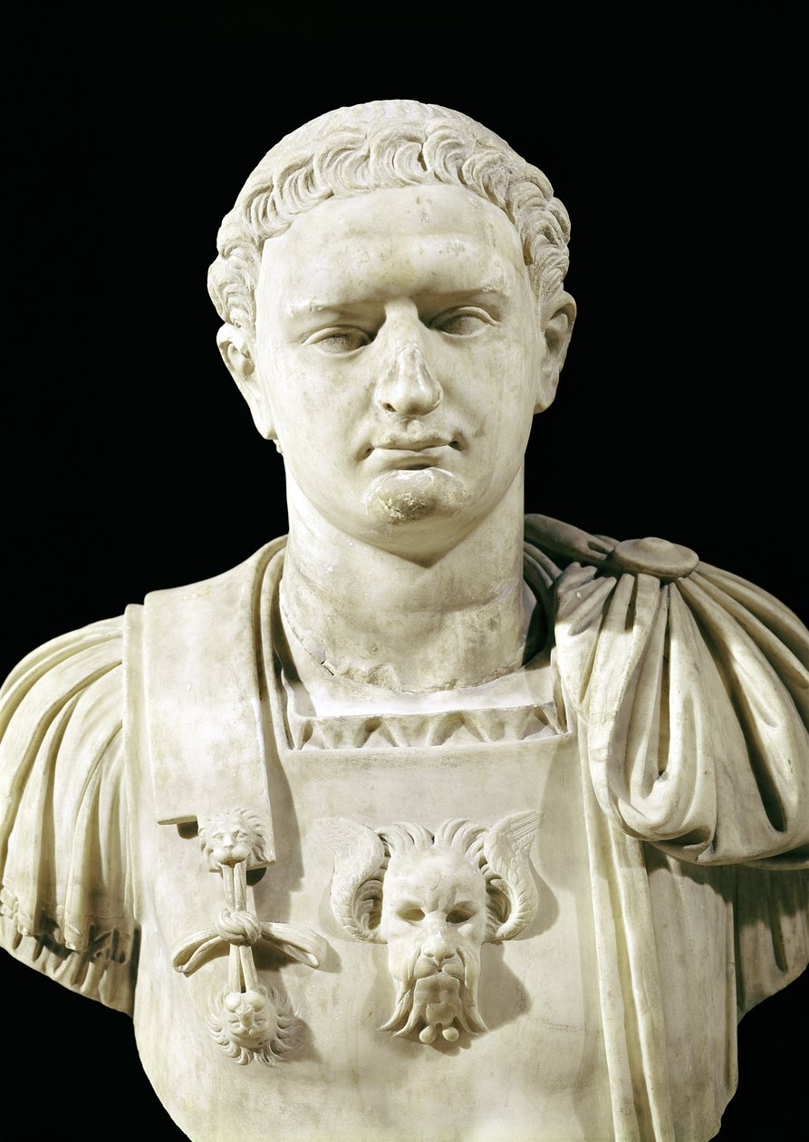 Bust of Emperor Domitian (51-96 AD) by Roman