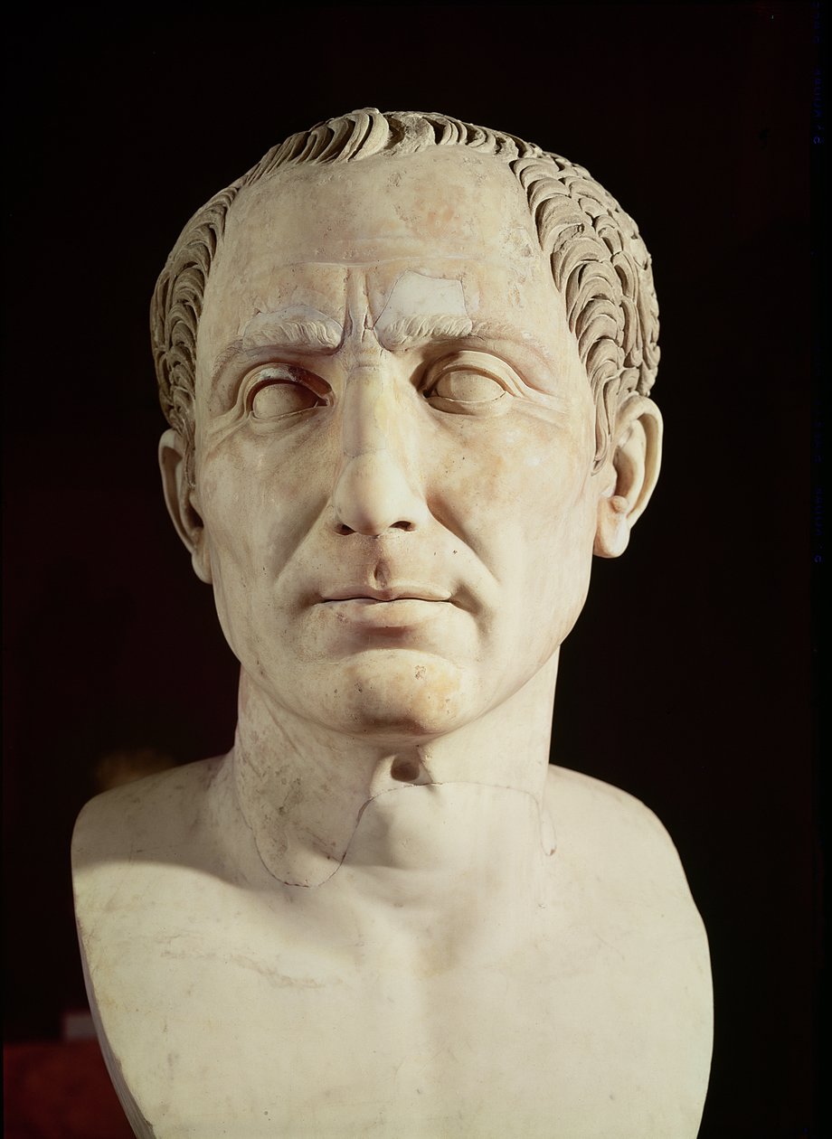 Bust of Julius Caesar (100-44 BC) by Roman