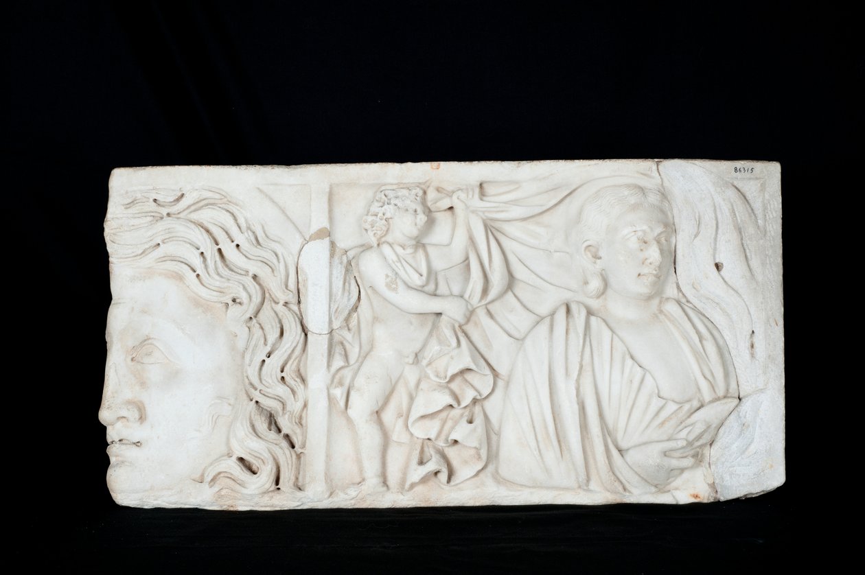 Fragment of a sarcophagus by Roman