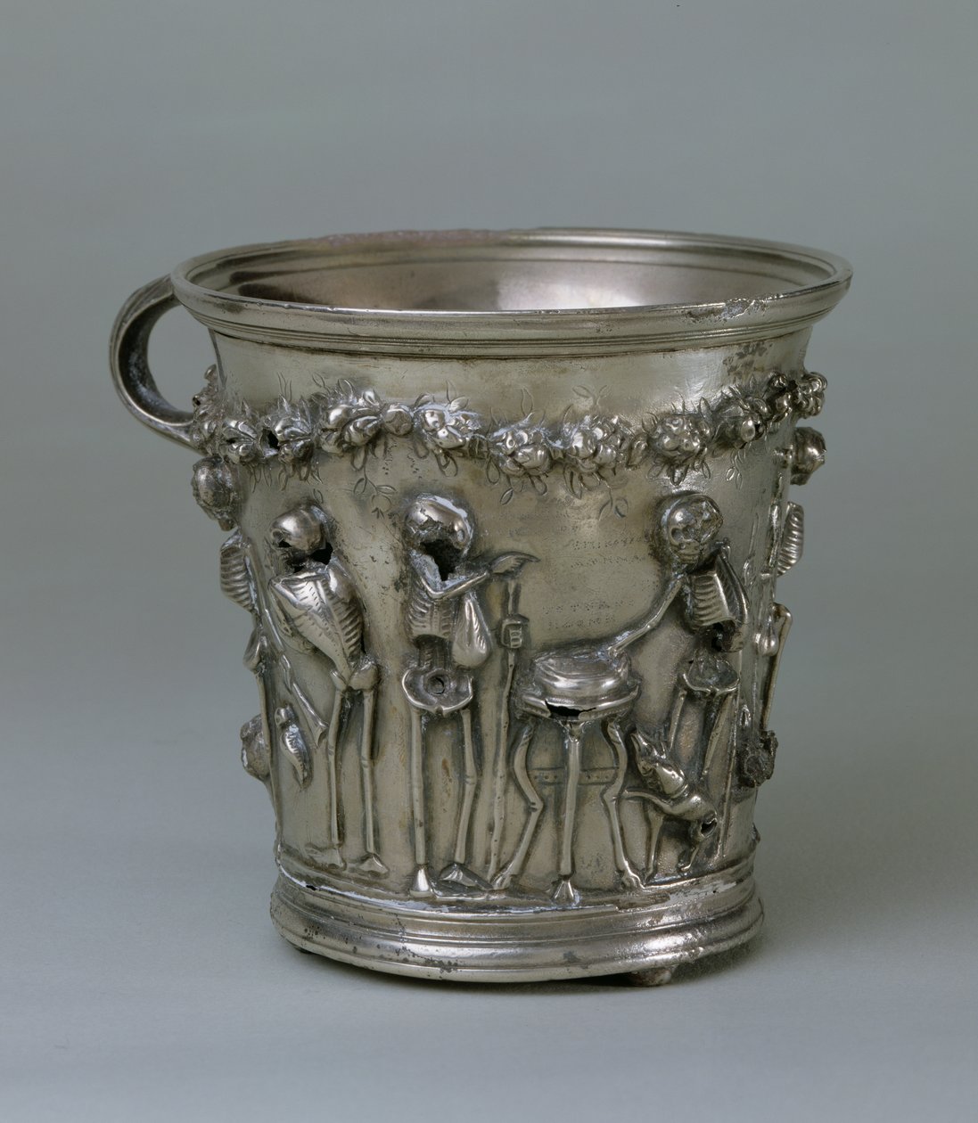 Goblet embossed with skeletons from the Boscoreale Treasure, near Pompeii by Roman