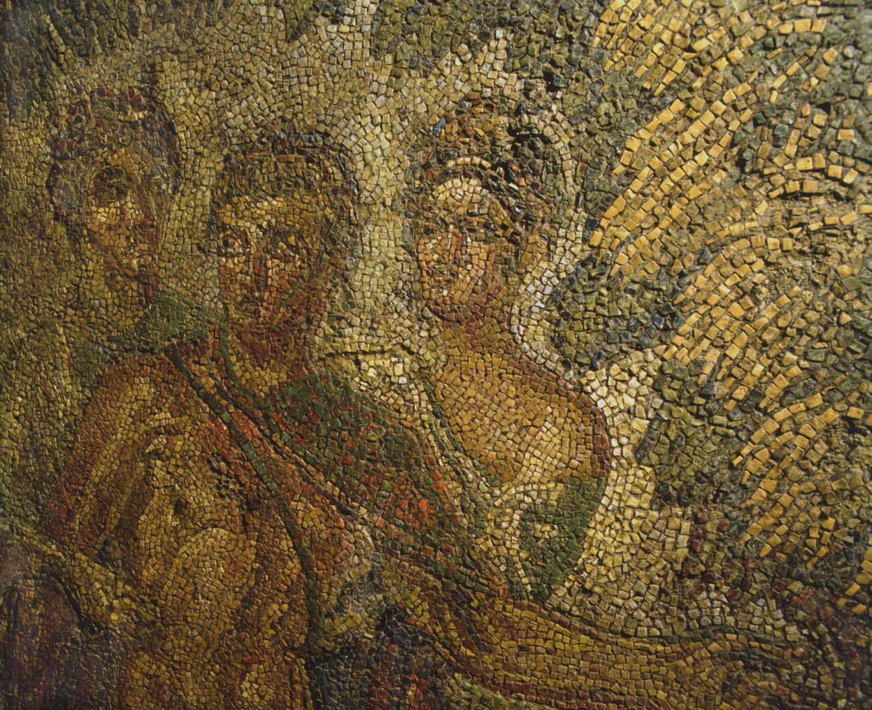 Mosaic from an ancient building below the barracks of the Cuirassiers at the Quirinale, Rome by Roman