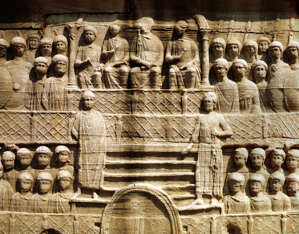 Relief on the Base of the Obelisk of Theodosius I, also known as the Obelisk of Tuthmosis III, from Karnak by Roman