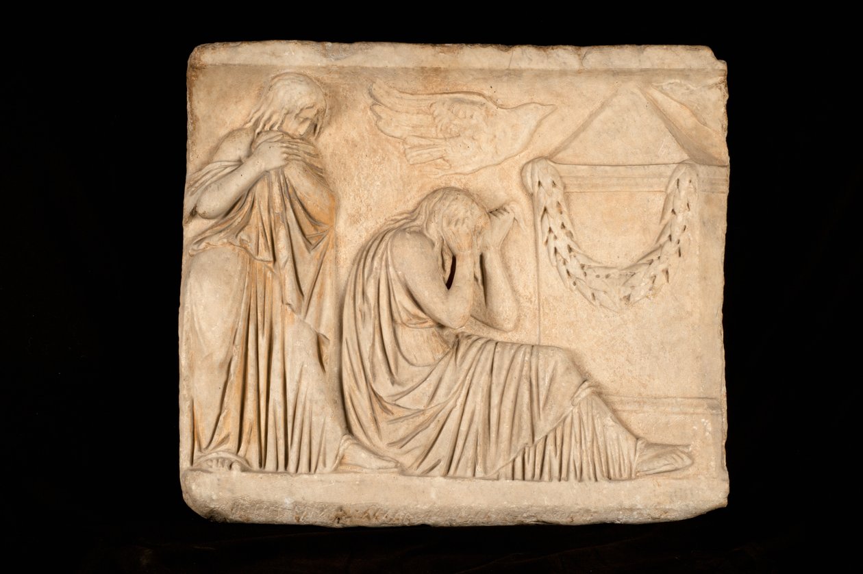 Sarcophagus with a Scene of Mourning by Roman